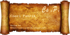 Cseri Patrik névjegykártya