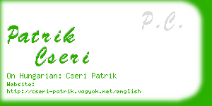 patrik cseri business card